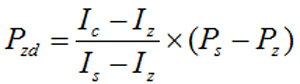 Formula to calculate standard pressure value Pzd to be input to pressure sensor