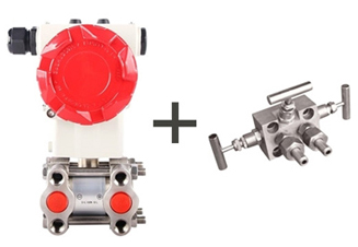 Install differential pressure sensor using three valves manifold Install differential pressure sensor using three valves manifold
